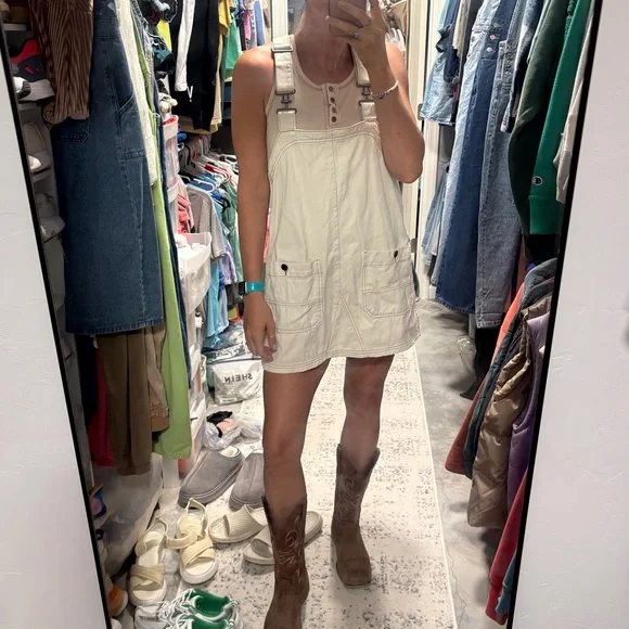 Free People We The Free Overall Smock Mini Dress - Picture 7 of 10